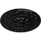 Ekena Millwork Sydney Ceiling Medallion (Fits Canopies up to 5 3/4"), Hand-Painted Black Pearl, 27 3/4"OD x 2"P CM27SYBPS - alternate 4